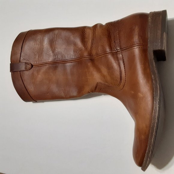 Frye Cognac Melissa Pull On Women's Leather Boots 3475458-COG Size 10B - Picture 6 of 11